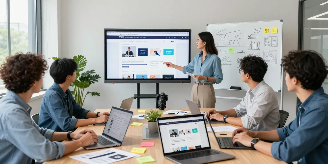 Team collaboration showcasing features from the WPS Official Website in a modern office.