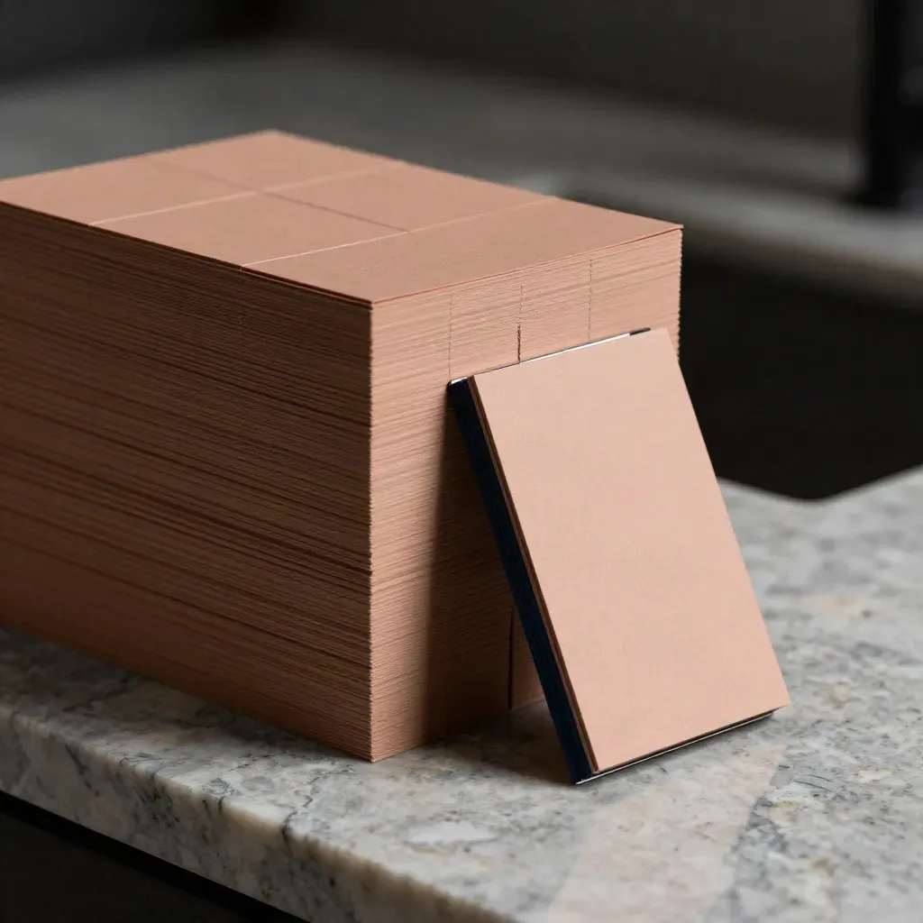 Matte paper blocks, clips, and joiner plate on limestone in dramatic shadow